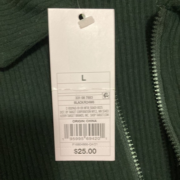 Wild fable Large black sleeveless dress. Collar with zipper 94% cotton 6%spandex - Picture 6 of 9